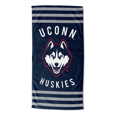 UConn Huskies Stripes Beach Towel
