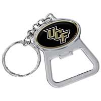 Central Florida Knights Metal Key Chain And Bottle Opener W/domed Insert