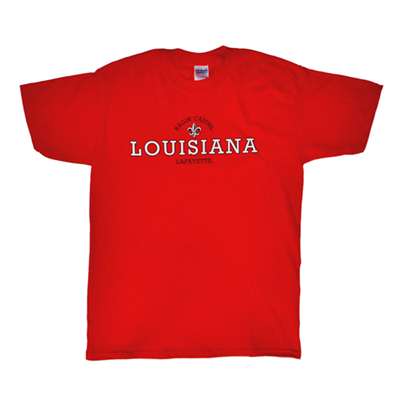 Louisiana Lafayette T-shirt - Team Logo, Red