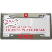 Utah Utes Die-Cast Chrome License Plate Frame