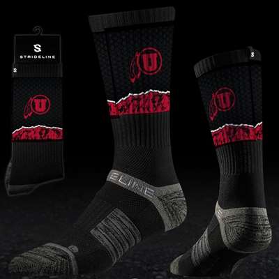 Utah Utes Strapped Fit 2.0 Socks - Black