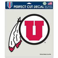 Utah Utes Full Color Die Cut Decal - 8" X 8"