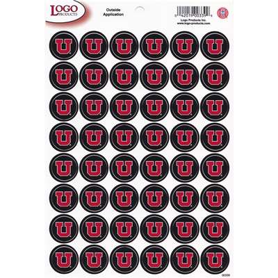 Utah Utes Small Stickers Set - U Logos - 48 Stickers