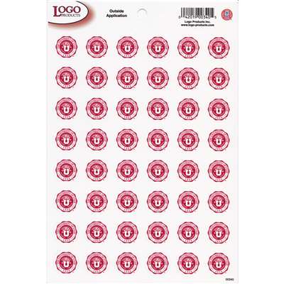 Utah Utes Small Stickers Set - University Seal - 48 Stickers