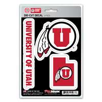 Utah Utes Decals - 3 Pack