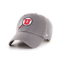 Utah Utes 47 Brand Clean Up Adjustable Hat - Grey
