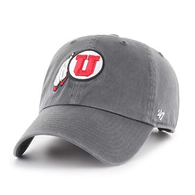 Utah Utes 47 Brand Clean Up Adjustable Hat - Charc