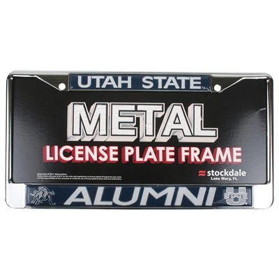 Utah State Aggies Metal License Plate Frame W/domed Insert