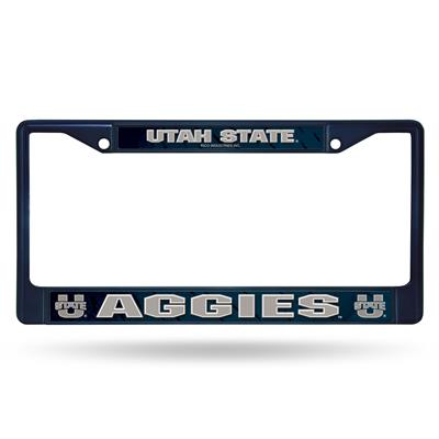 Utah State Aggies Team Color Chrome License Plate Frame