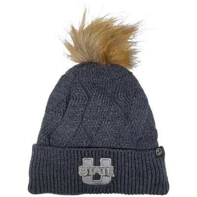 Utah State Aggies Zephyr Women's Tina Pom Knit Bea