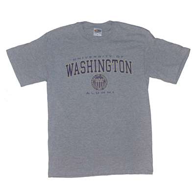 Washington T-shirt - School Crest Alumni - Heather Grey
