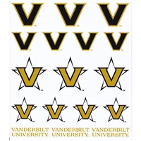 Vanderbilt Commodores Multi-Purpose Vinyl Sticker Sheet
