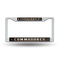 Vanderbilt Commodores White Plastic License Plate Frame