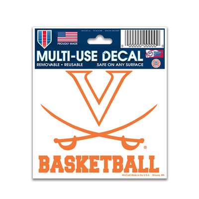 Virginia Cavaliers Decal 3" X 4" - Basketball