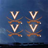 Virginia Cavaliers Transfer Decals - Set of 4