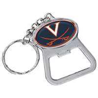 Virginia Cavaliers Metal Key Chain And Bottle Opener W/domed Insert