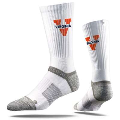 Virginia Cavaliers Strideline Premium Crew Sock - White