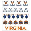 Virginia Cavaliers Multi-Purpose Vinyl Sticker Sheet