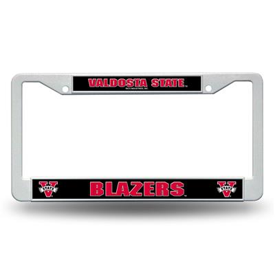 Valdosta State Blazers White Plastic License Plate Frame