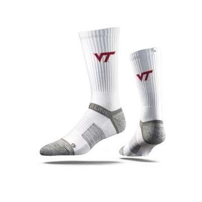 Virginia Tech Hokies Strideline Premium Crew Sock - White