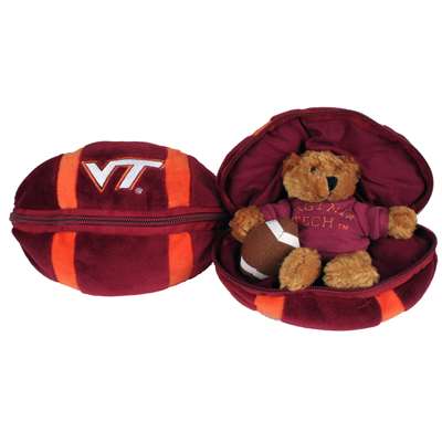 Virginia Tech Hokies Stuffed Bear in a Ball - Football