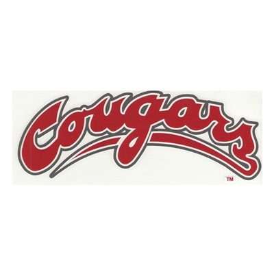 Washington State Cougars Decal - Arched Script Cougars