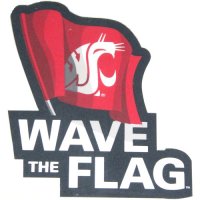 Washington State Cougars Decal - Wave The Flag