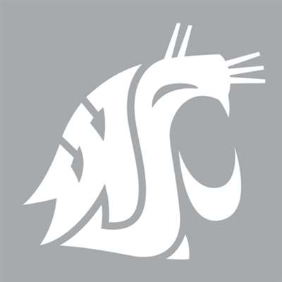 Washington State Cougars 6" x 6" Transfer Decal - White