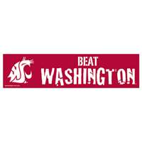 Washington State Cougars Bumper Sticker - Beat Washington