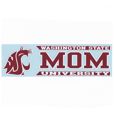 Washington State Cougars Die Cut Decal Strip - Mom