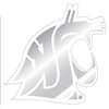 Washington State Cougars Logo Decal - Chrome Logo - 3.5" x 3.5"