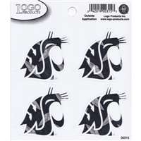Washington State Cougars Logo Decal Sheet - Diamond Plate - 4 Decals