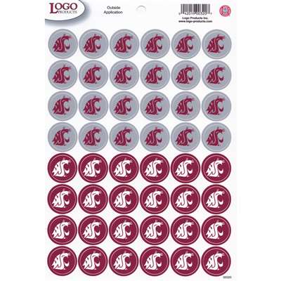 Washington State Cougars Small Stickers Set - 48 Stickers