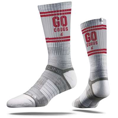 Washington State Cougars Strideline Premium Crew Sock - Grey