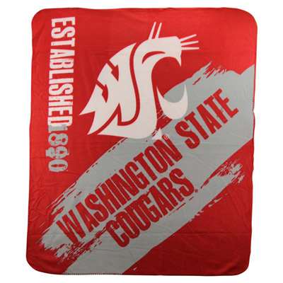 Washington State Cougars Painted Fleece Throw Blanket