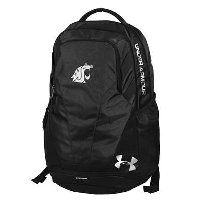 Washington State Cougars Under Armour Hustle 3.0 Backpack - Black