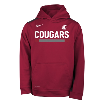 Nike Washington State Cougars Youth Therma-FIT Performance Hoodie