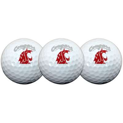 Washington State Cougars Team Effort Golf Balls 3 Pack
