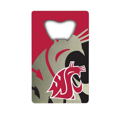 Washington State Cougars Steel Credit Card Bottle Opener