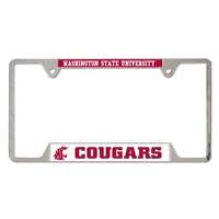 Washington State Cougars Metal Chrome License Plate Frame