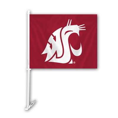 Washington State Cougars 2-Sided Car Flag - Crimson