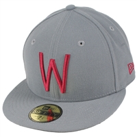 Washington State Cougars New Era 5950 Fitted Baseball - Grey