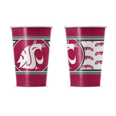 Washington State Cougars Disposable Paper Cups - 20 Pack