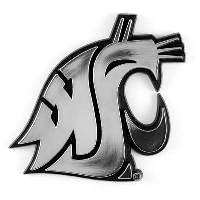 Washington State Cougars Chrome Plastic Auto Emblem