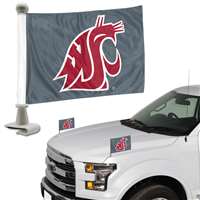 Washington State Cougars Vehicle Ambassador Flag - 2 Pack