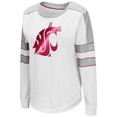 Washington State Cougars Women's Colosseum Long Sleeve Trey Dolman T-Shirt