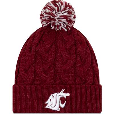 Washington State Cougars New Era Women's Cozy Cable Knit Beanie