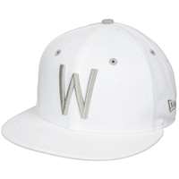 Washington State Cougars New Era 5950 Fitted Baseball Hat - White - Silver W