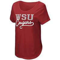 Washington State Cougars Women's Colosseum Maria Scoop Neck Tee