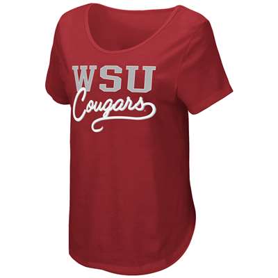 Washington State Cougars Women's Colosseum Maria Scoop Neck Tee